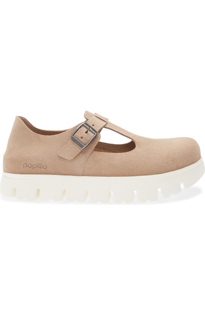 Birkenstock Papillo by Birkenstock Paris Chunky Mary Jane, Alternate, color, Warm Sand Suede