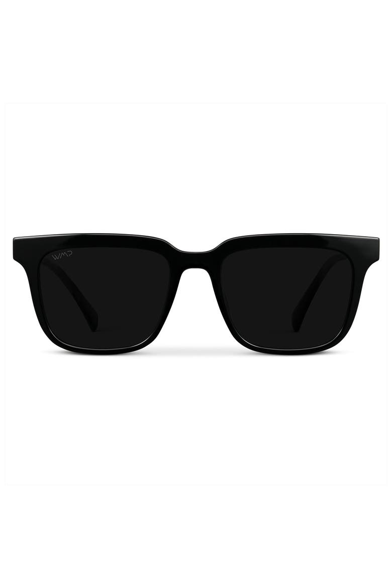 Wilson - 51mm Square Polarized Sunglasses, Main, color, Black