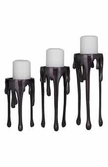 UMA Set of 3 Melting Wax Pillar Candleholders