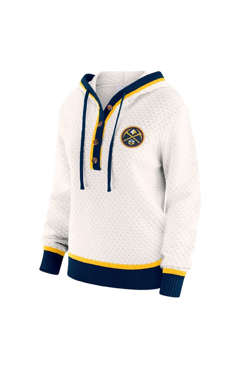 WEAR by Erin Andrews Women's WEAR by Erin Andrews White Denver Nuggets Plus Size Hoodie Sweater, Alternate, color, White