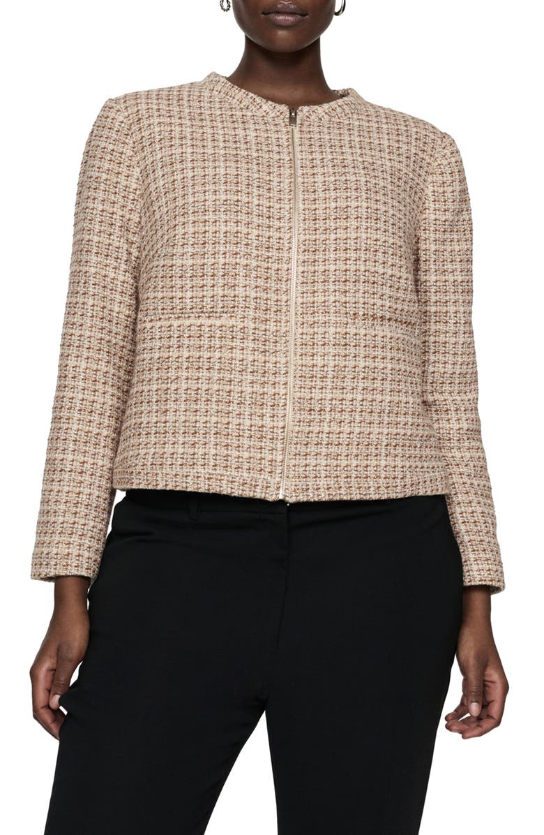 MANGO Tweed Jacket, Main, color, 