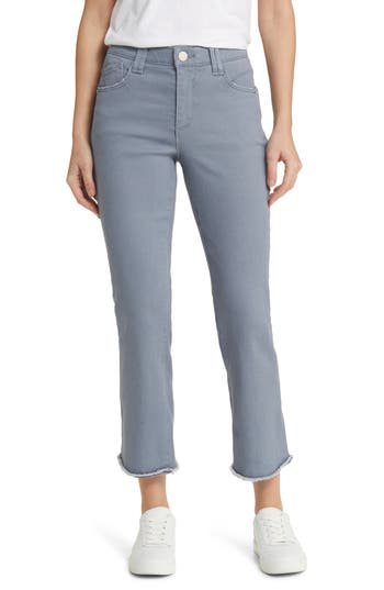 Wit & Wisdom Tatum 'ab'solution Frayed High Waist Ankle Flare Jeans In Blue