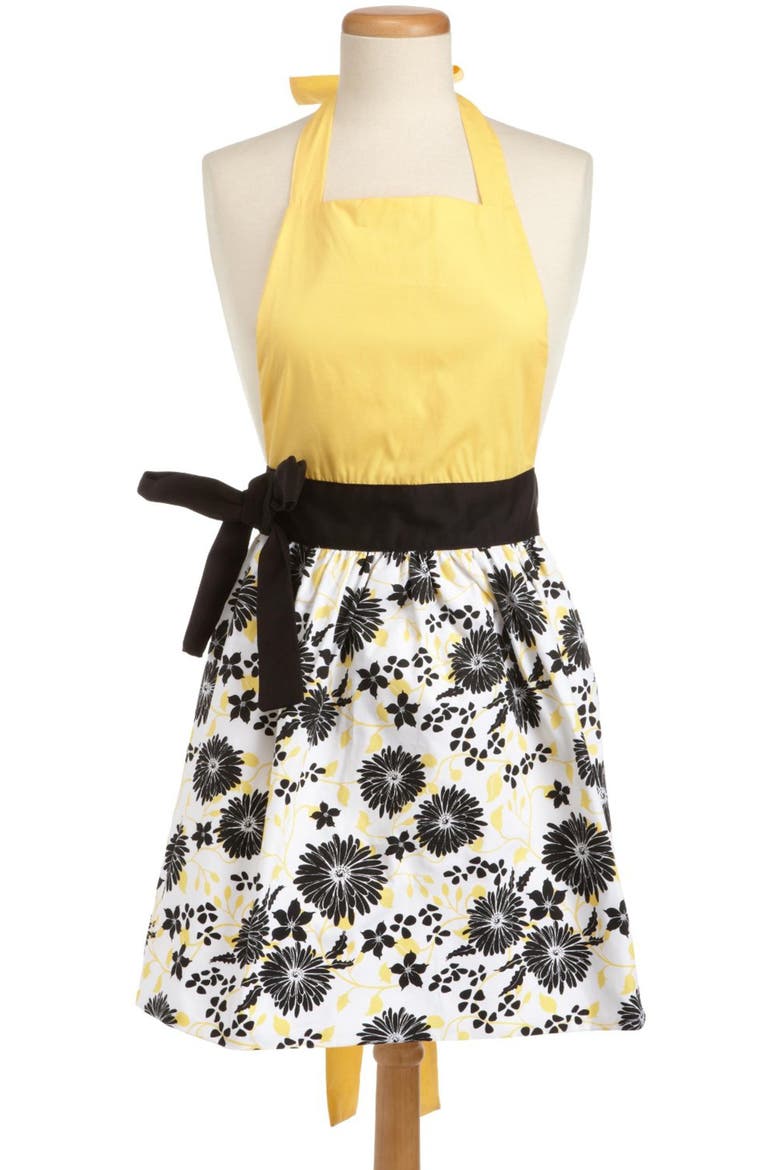 Snapdragon Daisy Printed Skirt Apron, Alternate, color, Snapdragon Daisy
