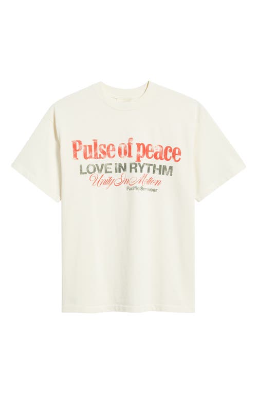 Pacsun Pulse Of Peace Graphic T-shirt In White