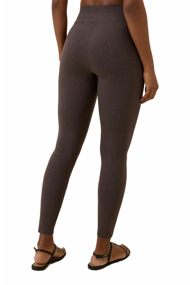 Organic Cotton On the Go-To Legging, Alternate, color, Chocolate Heather