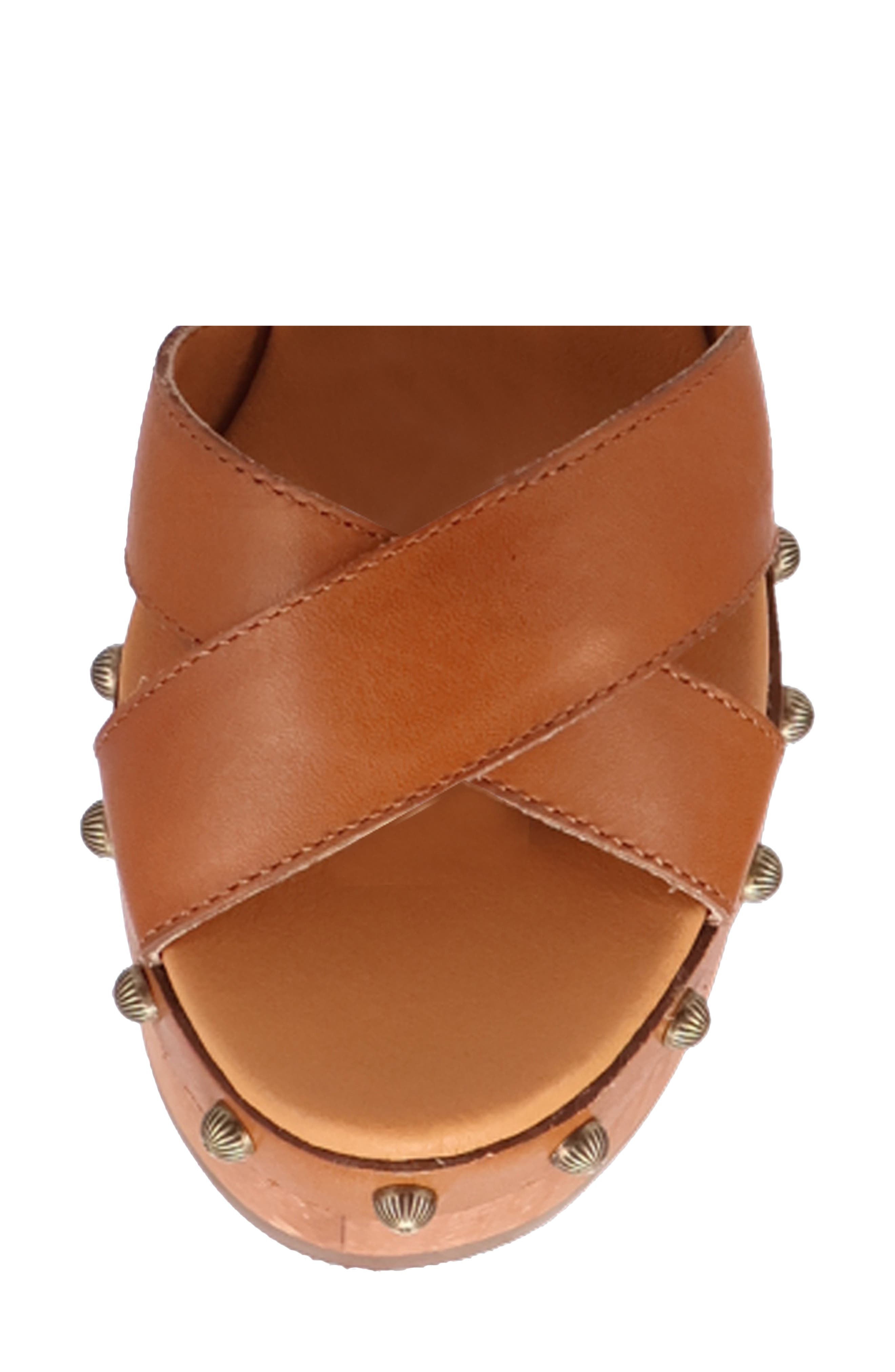 Dingo Lotus Ankle Strap Platform Sandal, Alternate, color, Tan