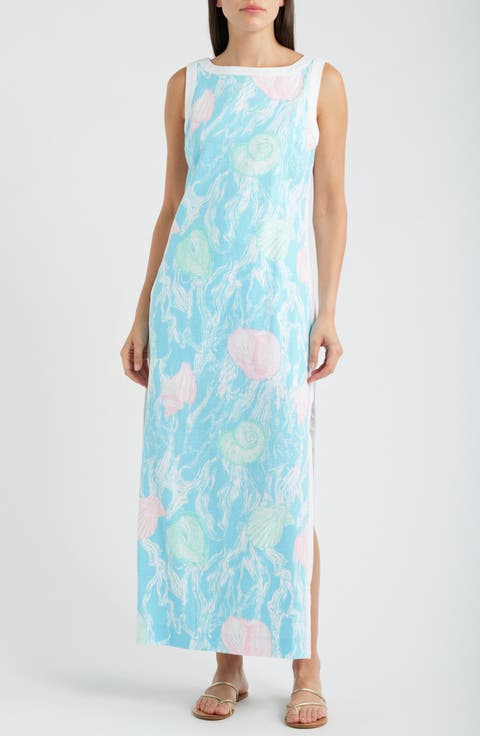 Eleanora Print Sleeveless Maxi Dress