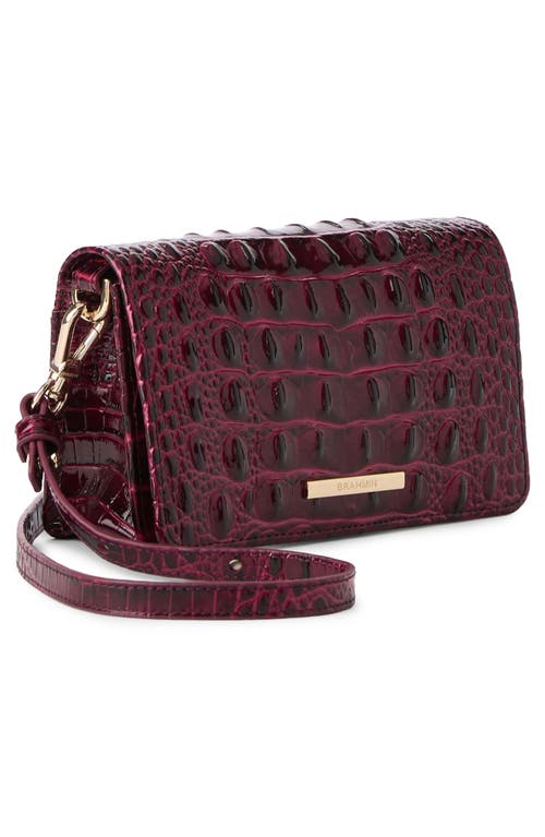 Brahmin Minuette Convertible Leather Crossbody Bag In Burgundy