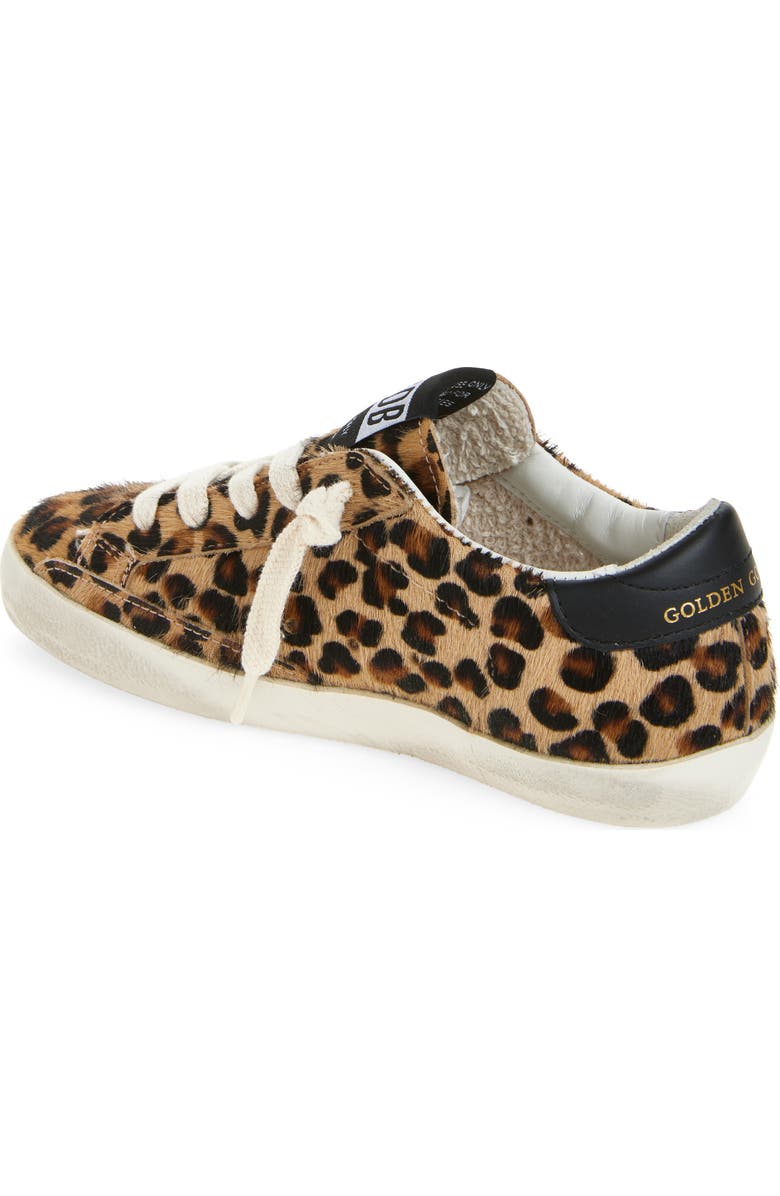 Golden Goose Kids' Super-Star Genuine Calf Hair Sneaker, Alternate, color, Black Brown Leo/ Platinum