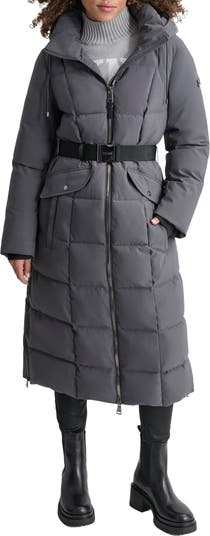DKNY Belted Hooded Maxi Puffer Jacket | Nordstromrack DKNY Belted Hooded Maxi Puffer Jacket | Nordstromrack