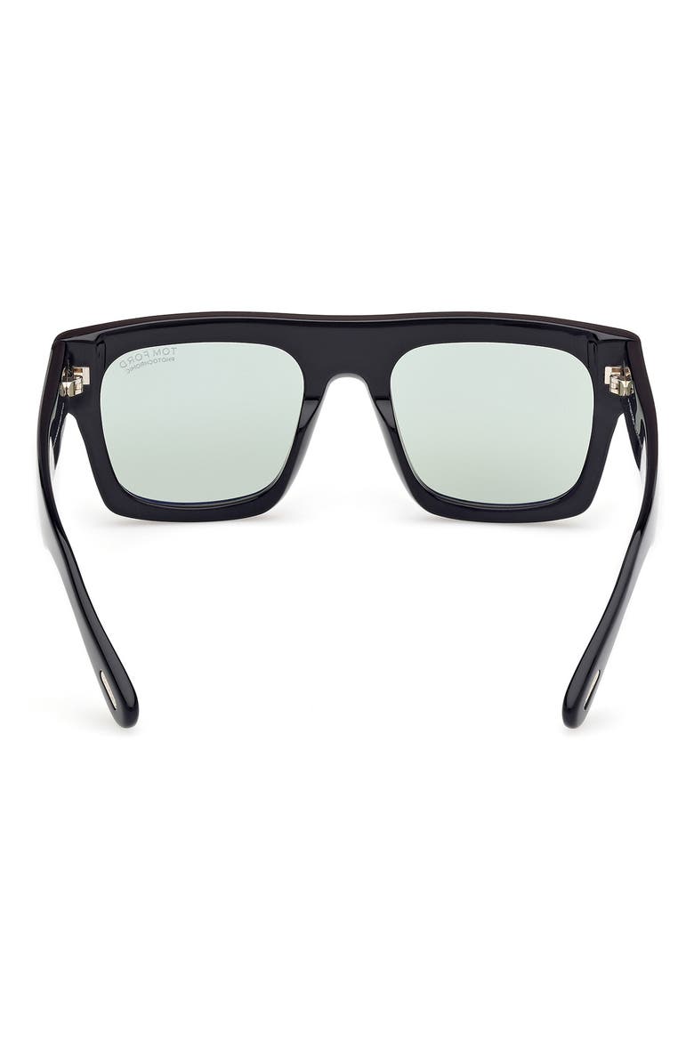 Fausto 53mm Square Sunglasses, Alternate, color, BLACK/ PHOTOCHROMIC GREEN
