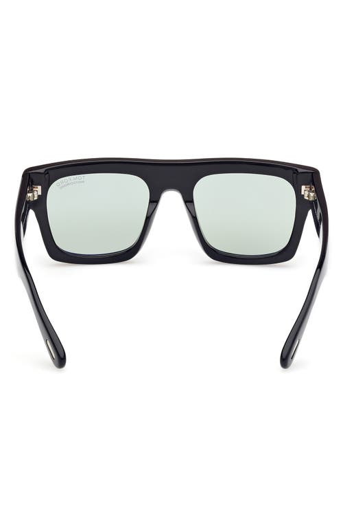 Tom Ford Fausto Sunglasses In Black/photochromic Green