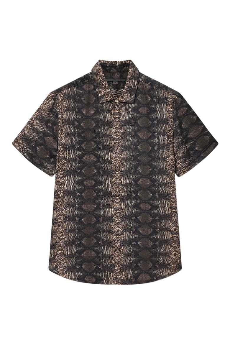 Loren Slim Fit Short Sleeve Button-Up Shirt, Alternate, color, LIGHT KHAKI
