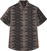 John Varvatos Loren Slim Fit Short Sleeve Button-Up Shirt