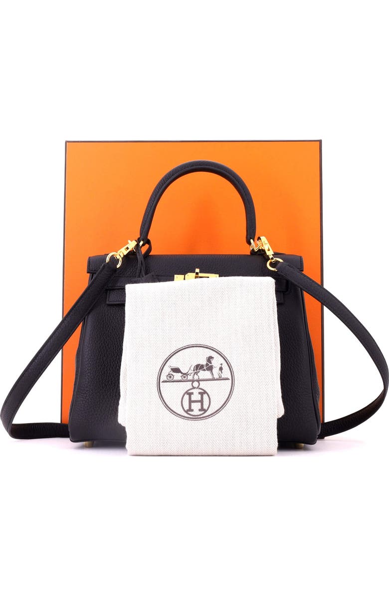 Pre-Owned Hermes Kelly Handbag Black Togo with Gold Hardware 25, Alternate, color, Noir