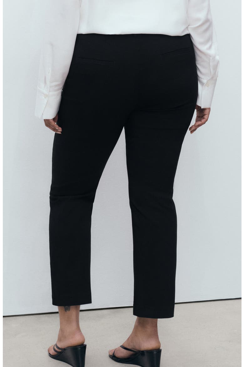 Ankle Straight Leg Pants, Alternate, color, BLACK
