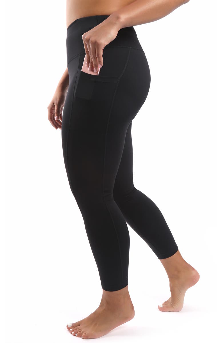 90 DEGREE BY REFLEX High Waist Side Pocket Ankle Crop Leggings, Alternate, color, 