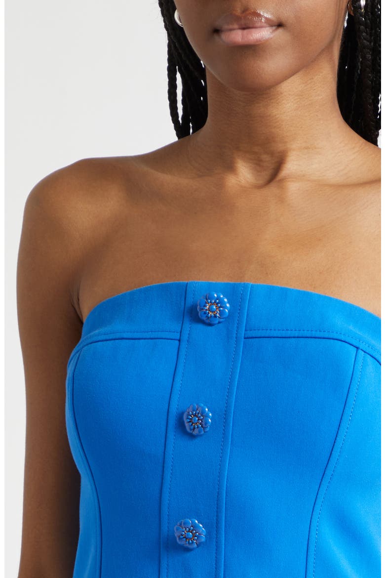 Eva Strapless Top, Alternate, color, CAPRI BLUE