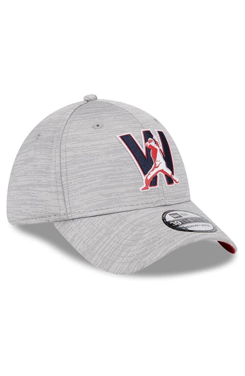 New Era Men's New Era Gray Washington Nationals 2023 Clubhouse 39THIRTY Flex Hat, Alternate, color,