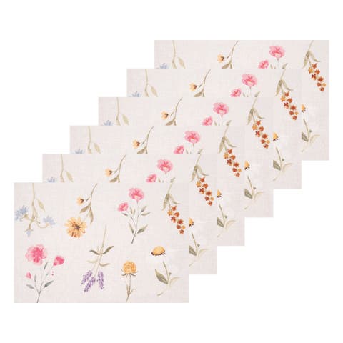 April Showers Placemats Set of 6, 14" x 20"
