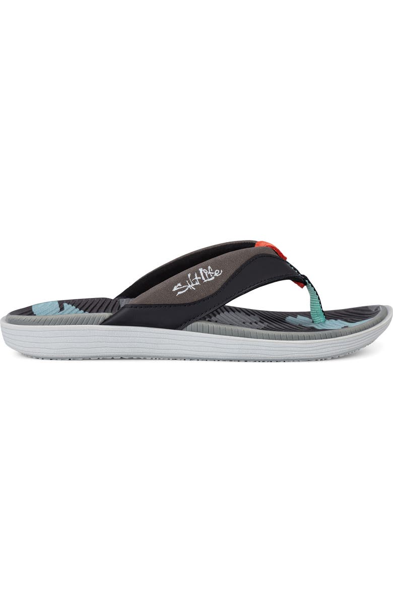 Salt Life Kids' The Dune Flip Flop, Alternate, color, Black