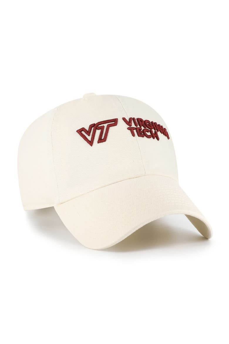 Men's '47 Sand Virginia Tech Hokies Clean Up Adjustable Hat, Alternate, color, Sand