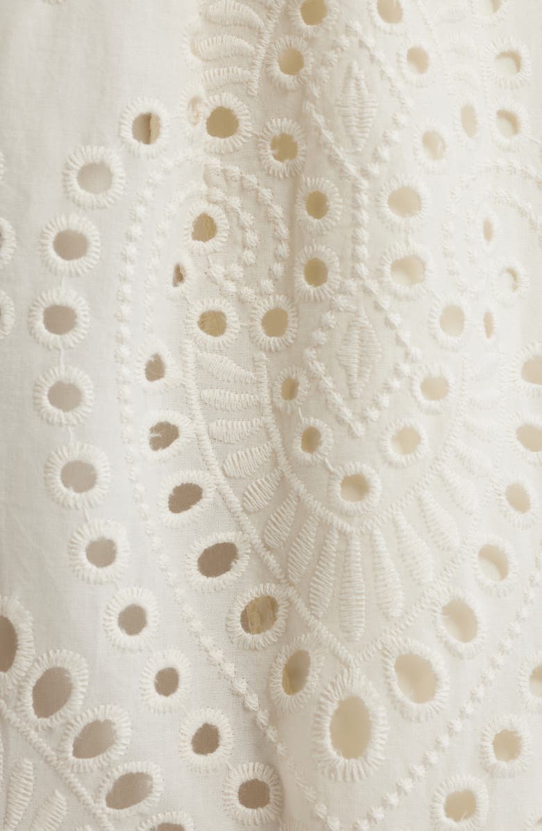 KITTENISH Eyelet Lace Maxi Skirt, Alternate, color, Egret