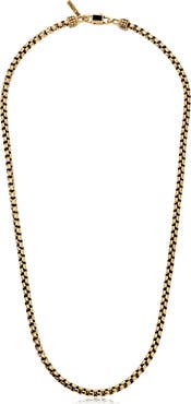 Mr. Ettika Men's Box Chain Necklace