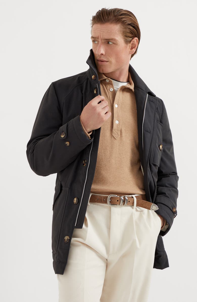 Brunello Cucinelli Techno cotton gabardine outerwear jacket with Thermore<sup>®</sup> padding, Alternate, color, 