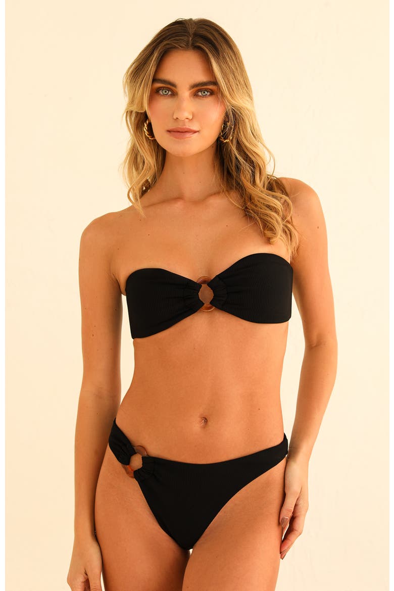 Haven Cheeky Swim Bottom, Main, color, Black Rib