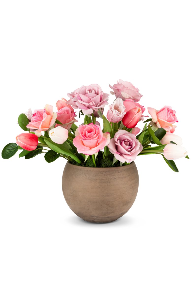 CocoBella Harlow RealTouch Rose and Tulip Arrangement, Main, color, 
