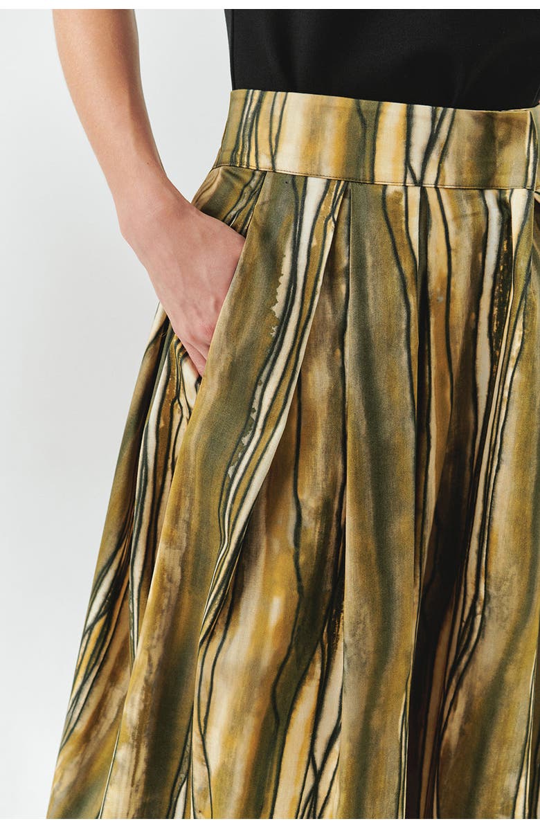 Exquise Sloan Striped Skirt, Alternate, color, Yellow