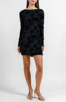 Beivy Long Sleeve Low Back Minidress