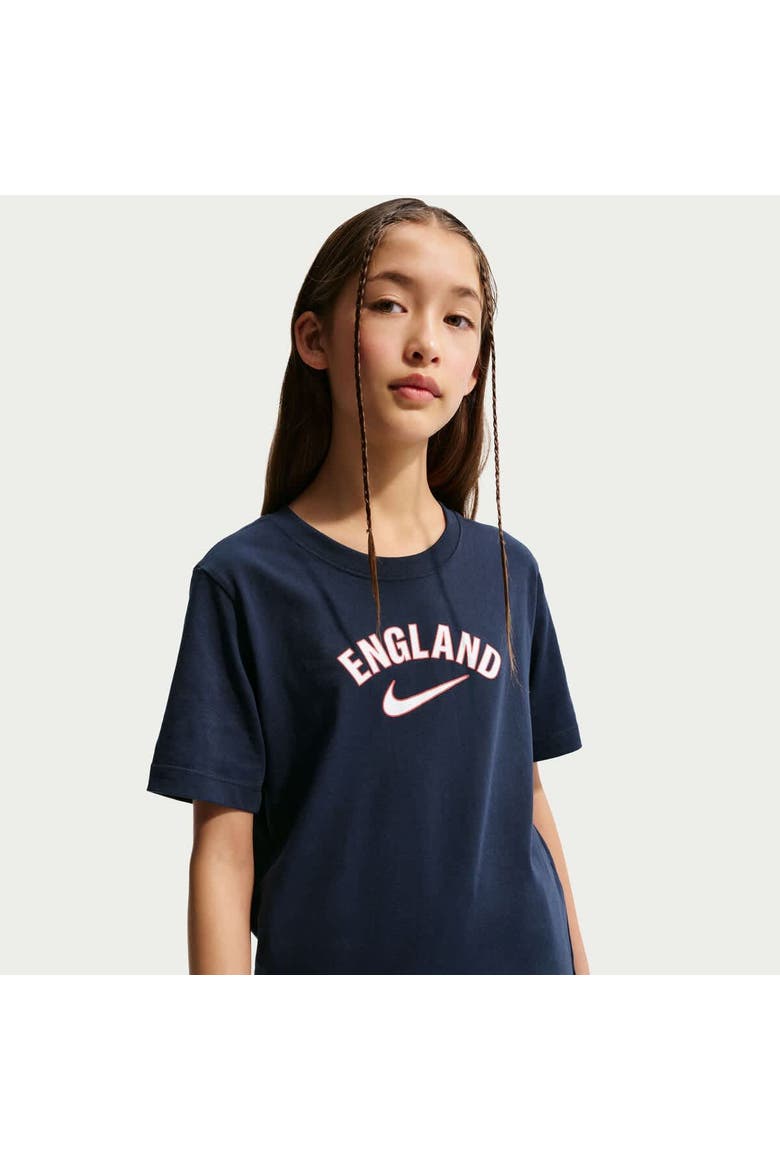 Youth Nike Navy England National Team Wordmark T-Shirt, Alternate, color, Navy
