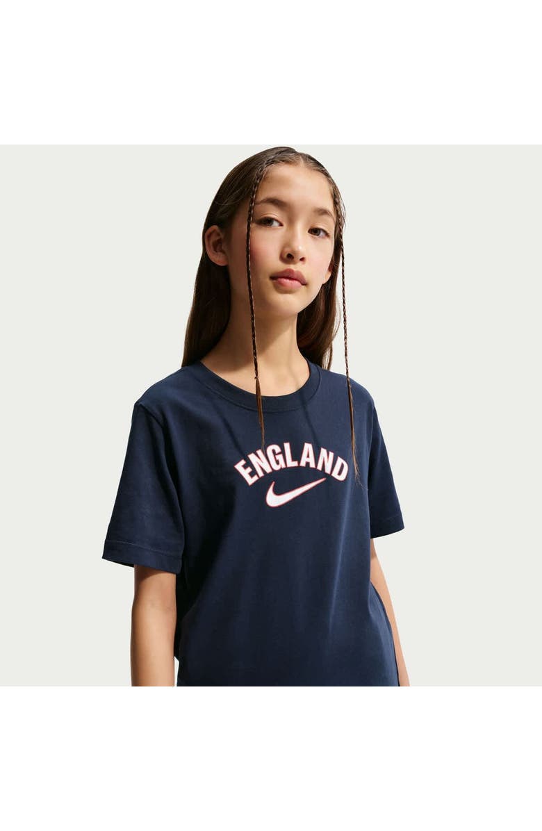 Nike Youth Nike Navy England National Team Wordmark T-Shirt, Alternate, color, Navy