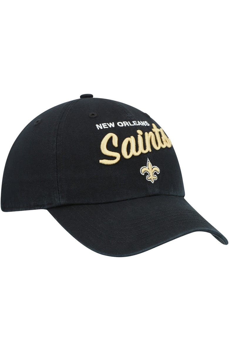 '47 Women's '47 Black New Orleans Saints Phoebe Clean Up Adjustable Hat, Main, color, 