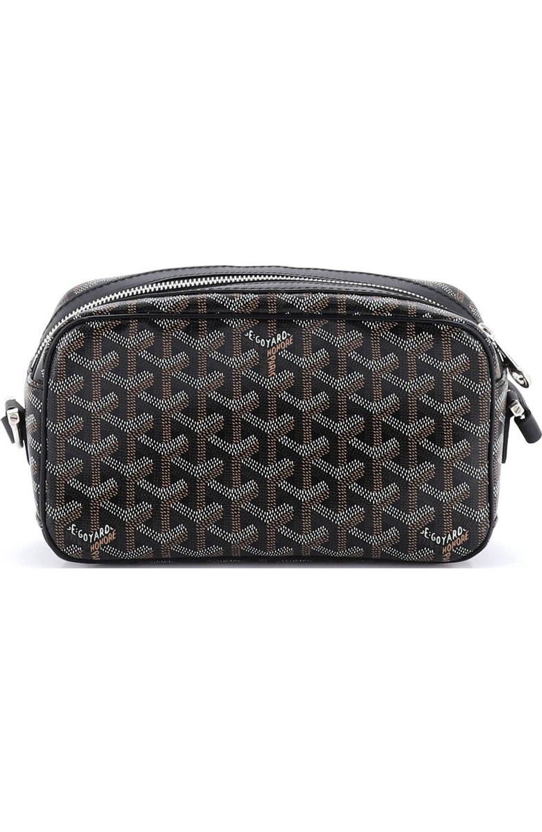Pre-Owned Goyard Cap Vert Bag Printed Coated Canvas, Alternate, color, Black