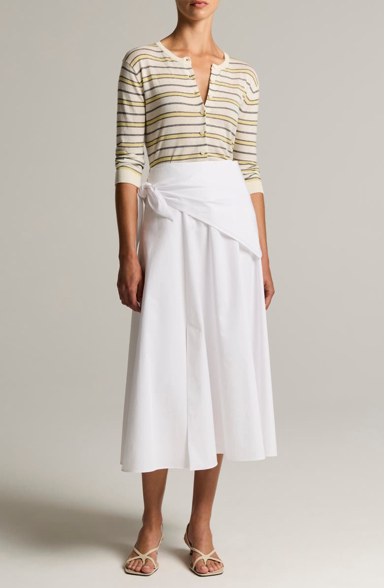 Vince Stripe Cardigan, Alternate, color, Dandelion Combo