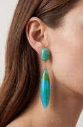 JARDIN Elongated Cabochon Drop Earrings