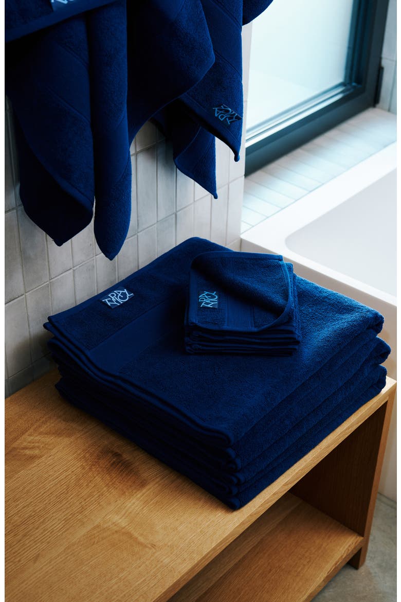 Set of 3 Classic Stretch Face Towels, Alternate, color, STUDIO NAVY