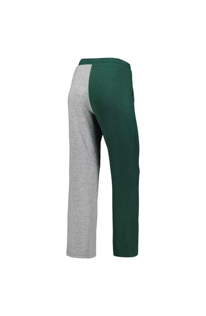 ZOOZATZ Women's ZooZatz Green/Gray Michigan State Spartans Colorblock Cozy Tri-Blend Lounge Pants, Alternate, color, Green