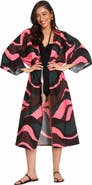 Gottex Beach Life Iris Midi Swim Cover Up Robe