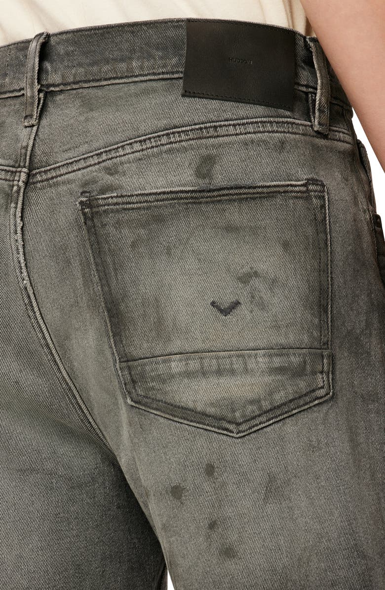 Hudson Jeans Paint Splatter Denim Skate Shorts, Alternate, color, 