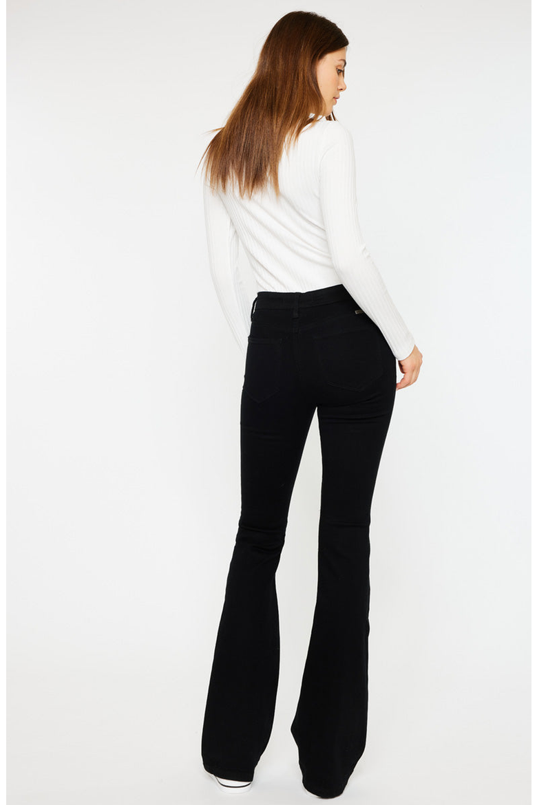 Ilene Mid Rise Flare Jeans, Alternate, color, Black