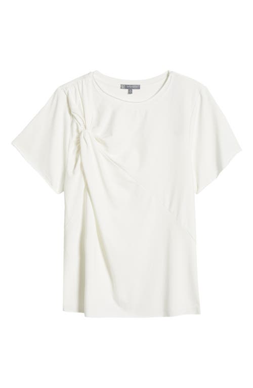 Wit & Wisdom Twist Accent Top In Off White