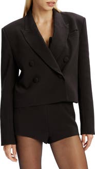 Bardot Jezel Double Breasted Crop Blazer
