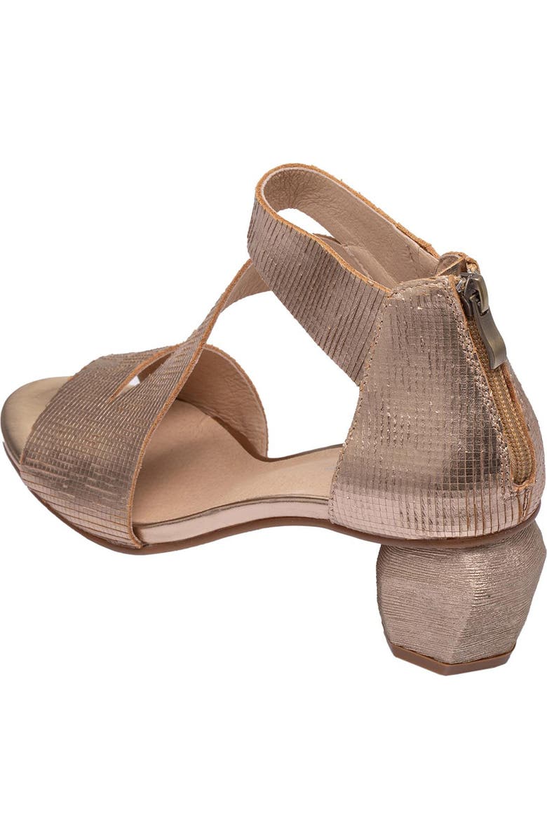 ANTELOPE Amara Metallic Leather Kitten Heel Sandal, Alternate, color,