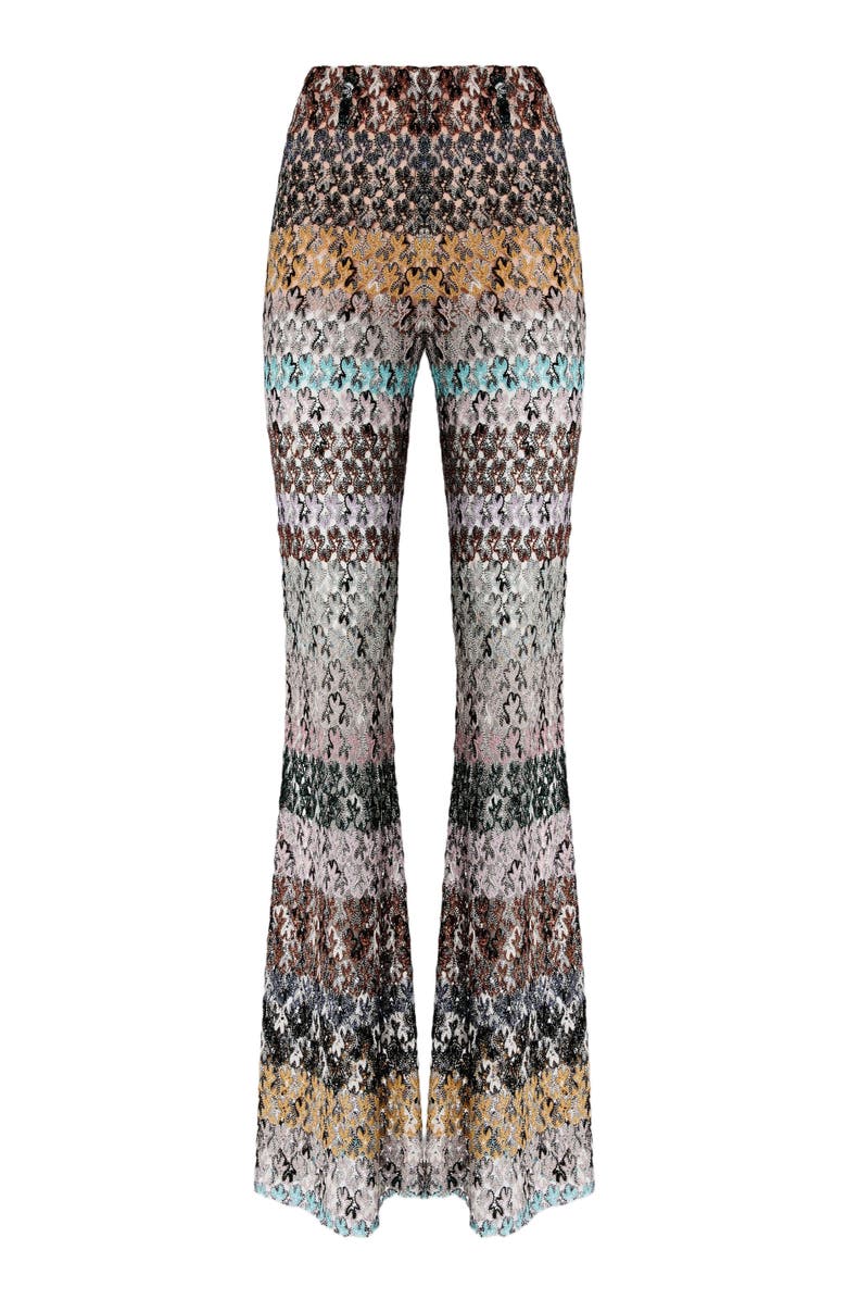 Missoni Flare Pants In Embroidered Lace, Alternate, color, Multicoloured
