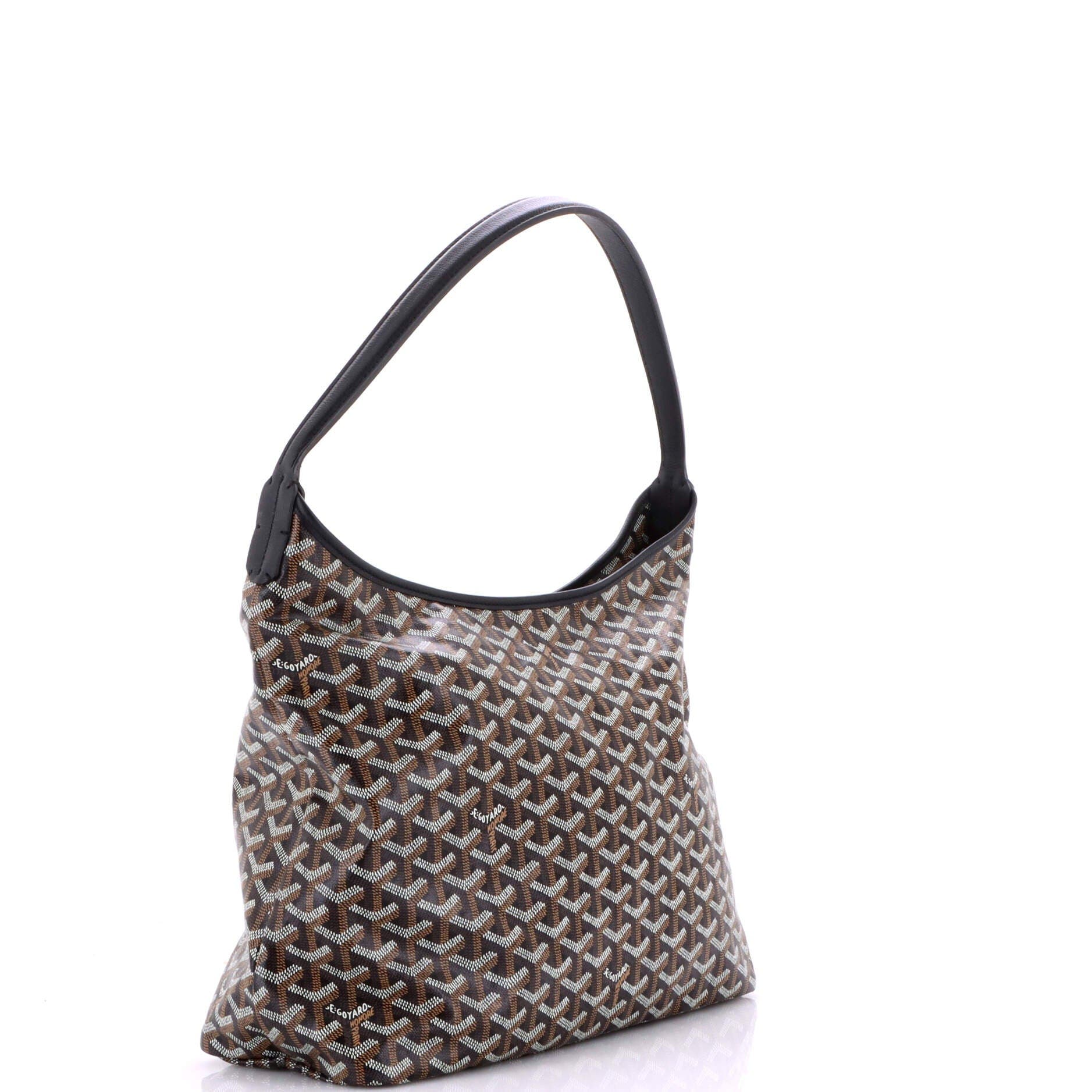 Pre-Owned Goyard Boheme Hobo Coated Canvas, Alternate, color, Black