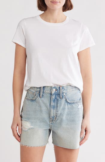 Shop Madewell Vintage Crewneck Cotton T-shirt In White